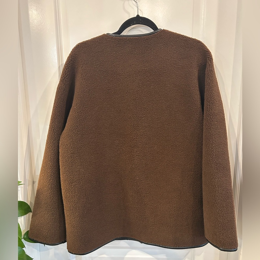 Rebecca Minkoff Chocolate Shearling Toggle Jacket‎ Women’s Size Small - Picture 4 of 12